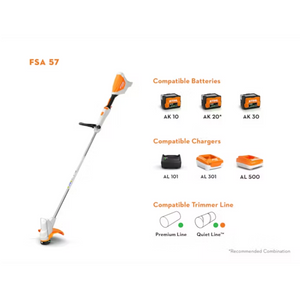 STIHL® FSA 57 20 BATTERY TRIMMER W/ AK 20 & AL101