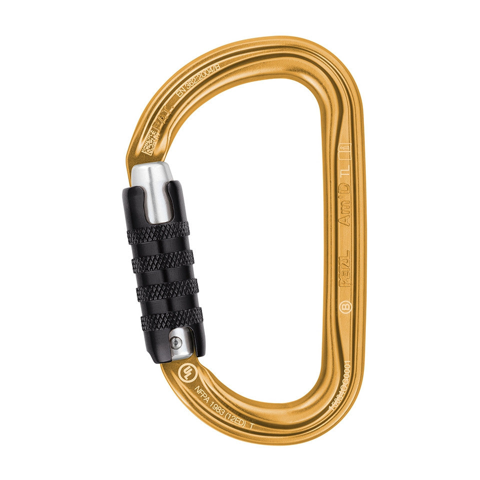 CARABINER/AM'D TRI-ACT/GOLD/28KN