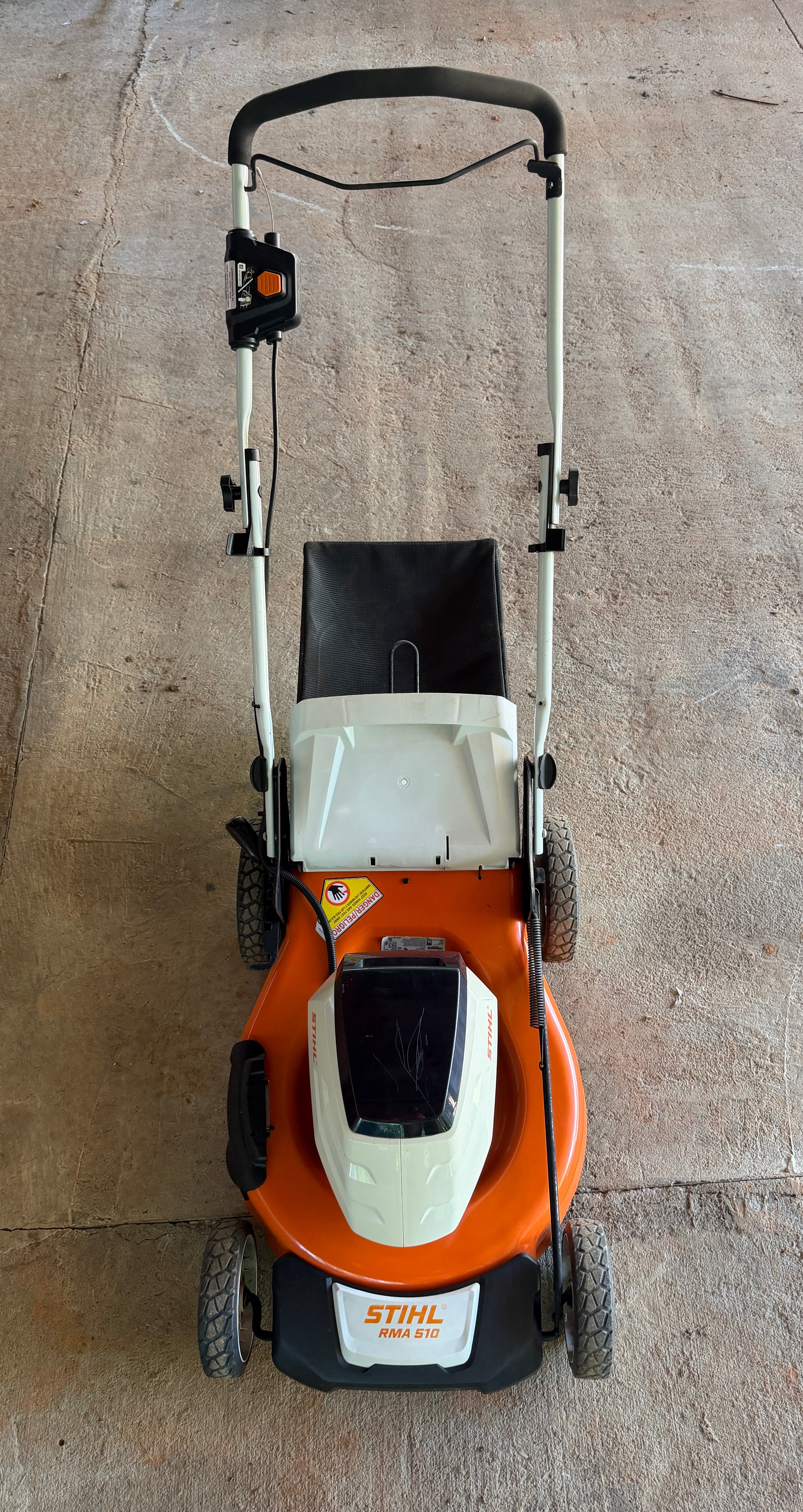 USED Stihl RMA 510 battery powered push mower with Battery and Charger
